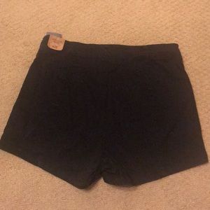 Tight Zip Up High Waisted Black Shorts